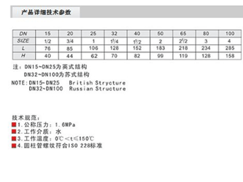 噴泉閥門(mén)參數(shù)